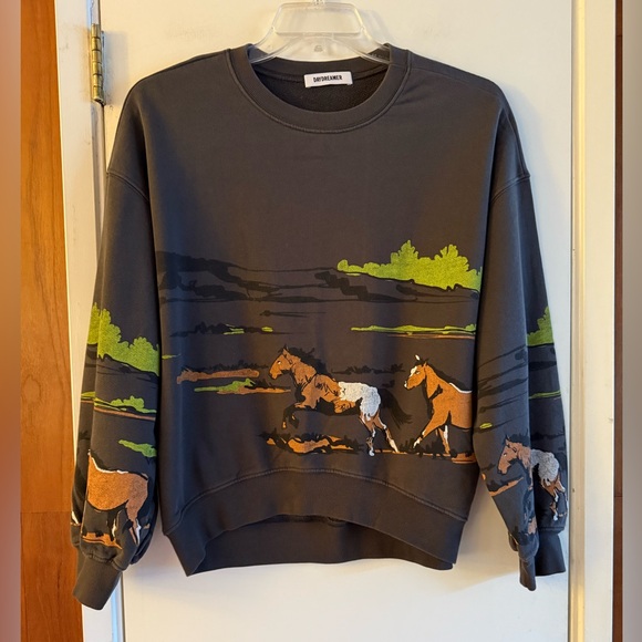 Free People Running Horses Oversized Crewneck - Picture 3 of 5